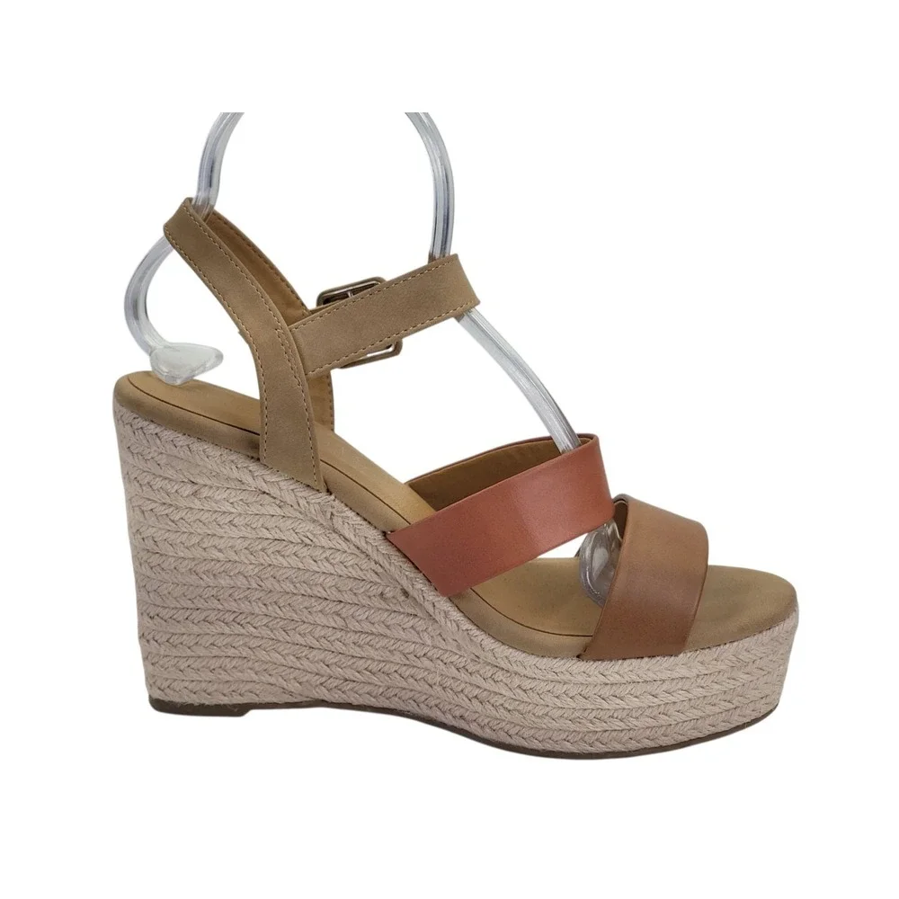 Coconuts by Matisse Ping Women's Brown‎ Espadrille Platform Sandals Size 10M